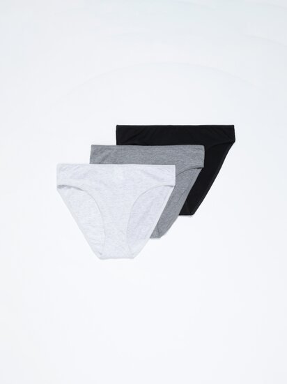 Pack of 3 hipster briefs with lace trim