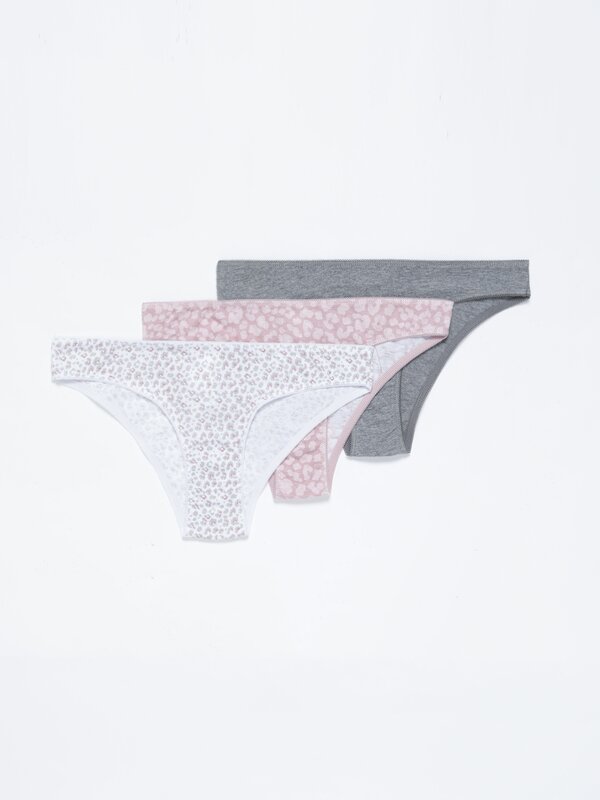 3-Pack of cotton Brazilian briefs