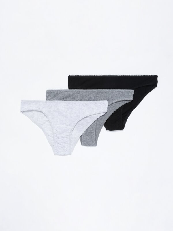 3-Pack of cotton Brazilian briefs - Underwear - UNDERWEAR, PYJAMAS - Woman  