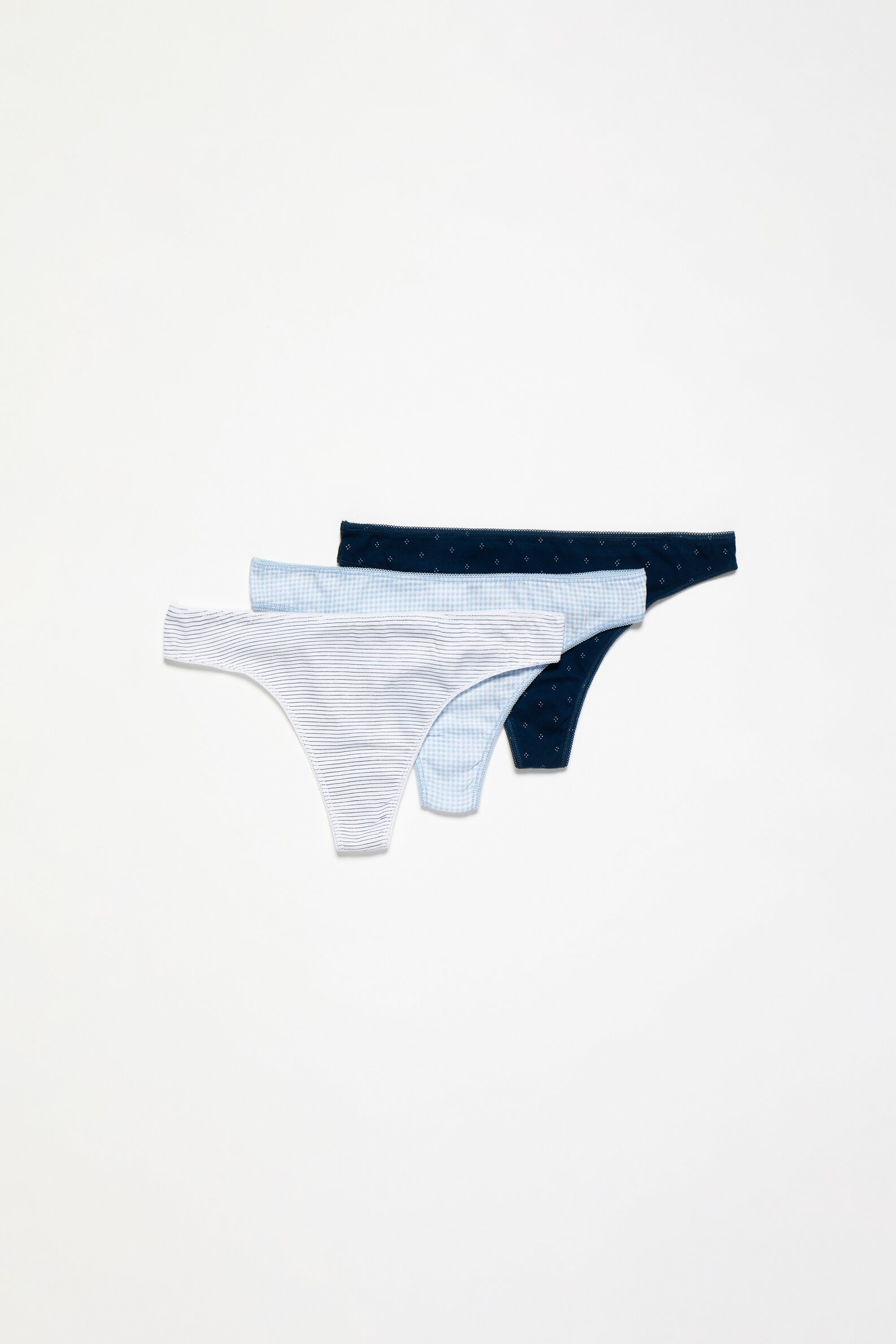 3-Pack of cotton thongs - Briefs - Underwear - CLOTHING - Woman