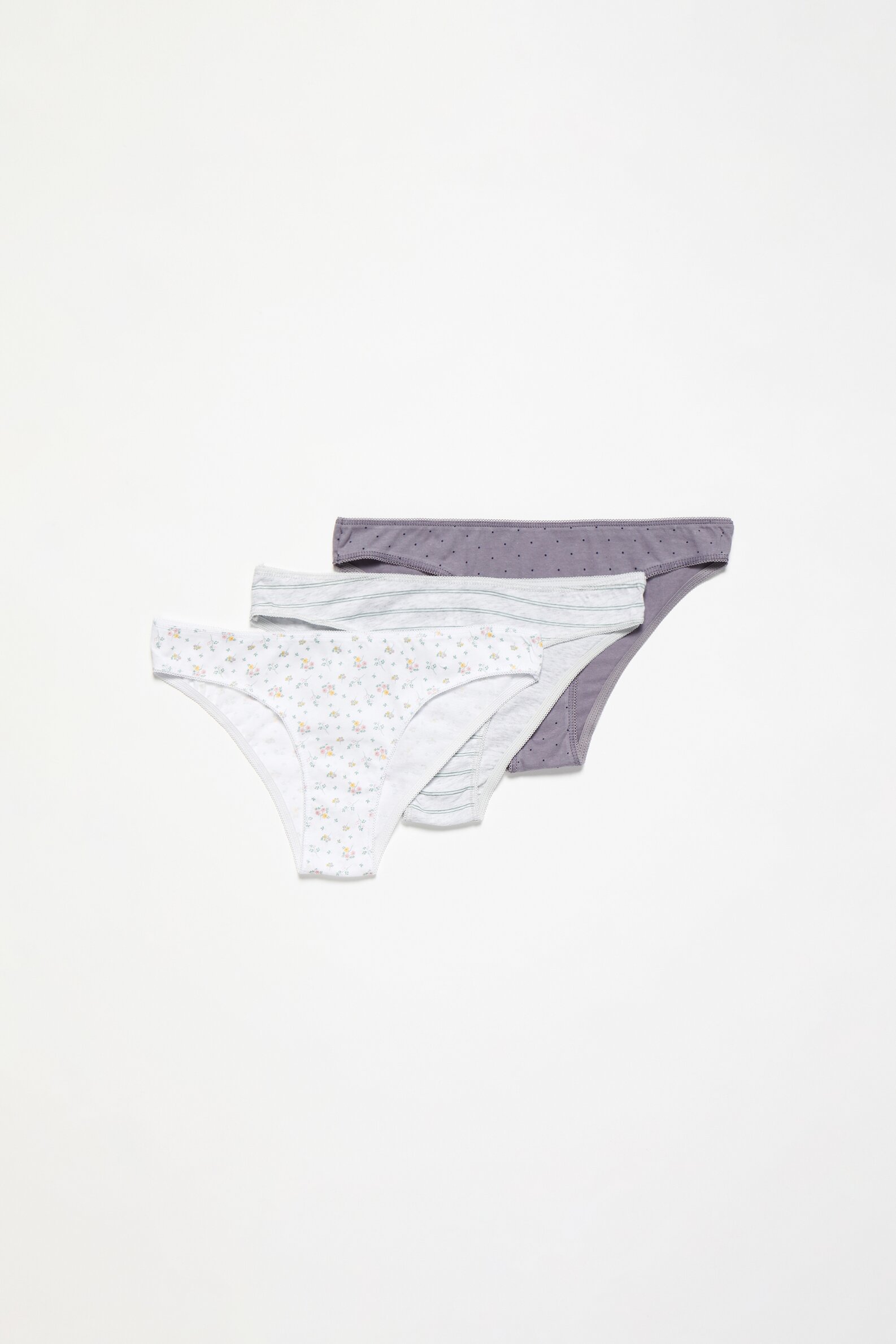 3 Pack of cotton Brazilian briefs