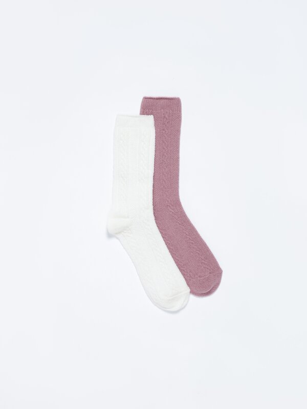 Pack de 2 pares de calcetines largos