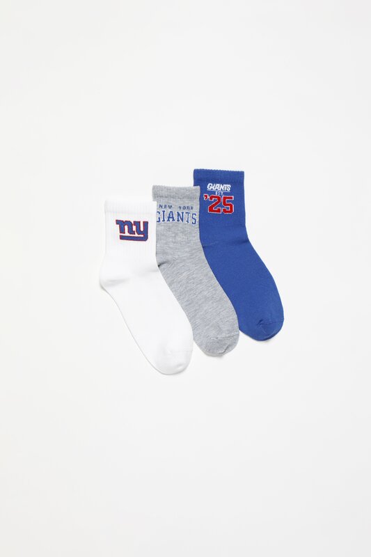 Pack of 3 pairs of NFL New York Giants socks