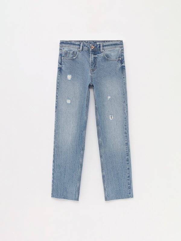 Jeans straight rotos
