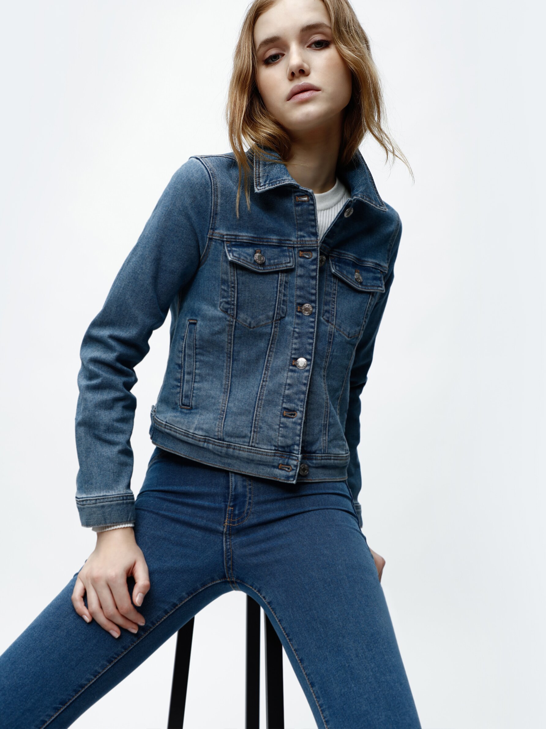 Womens 2024 denim blazer