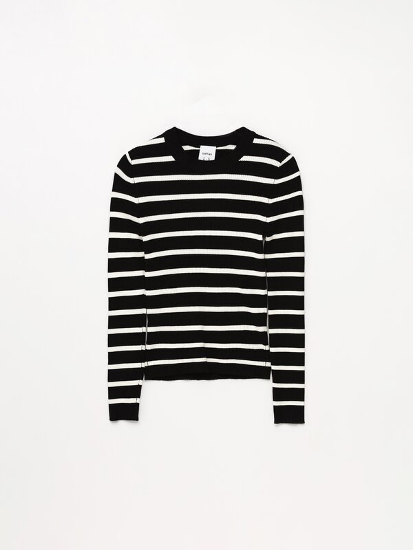 Ribbed knit sweater