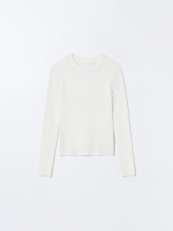 Ribbed knit sweater