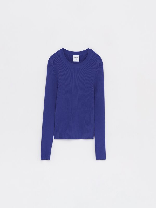 Ribbed knit sweater
