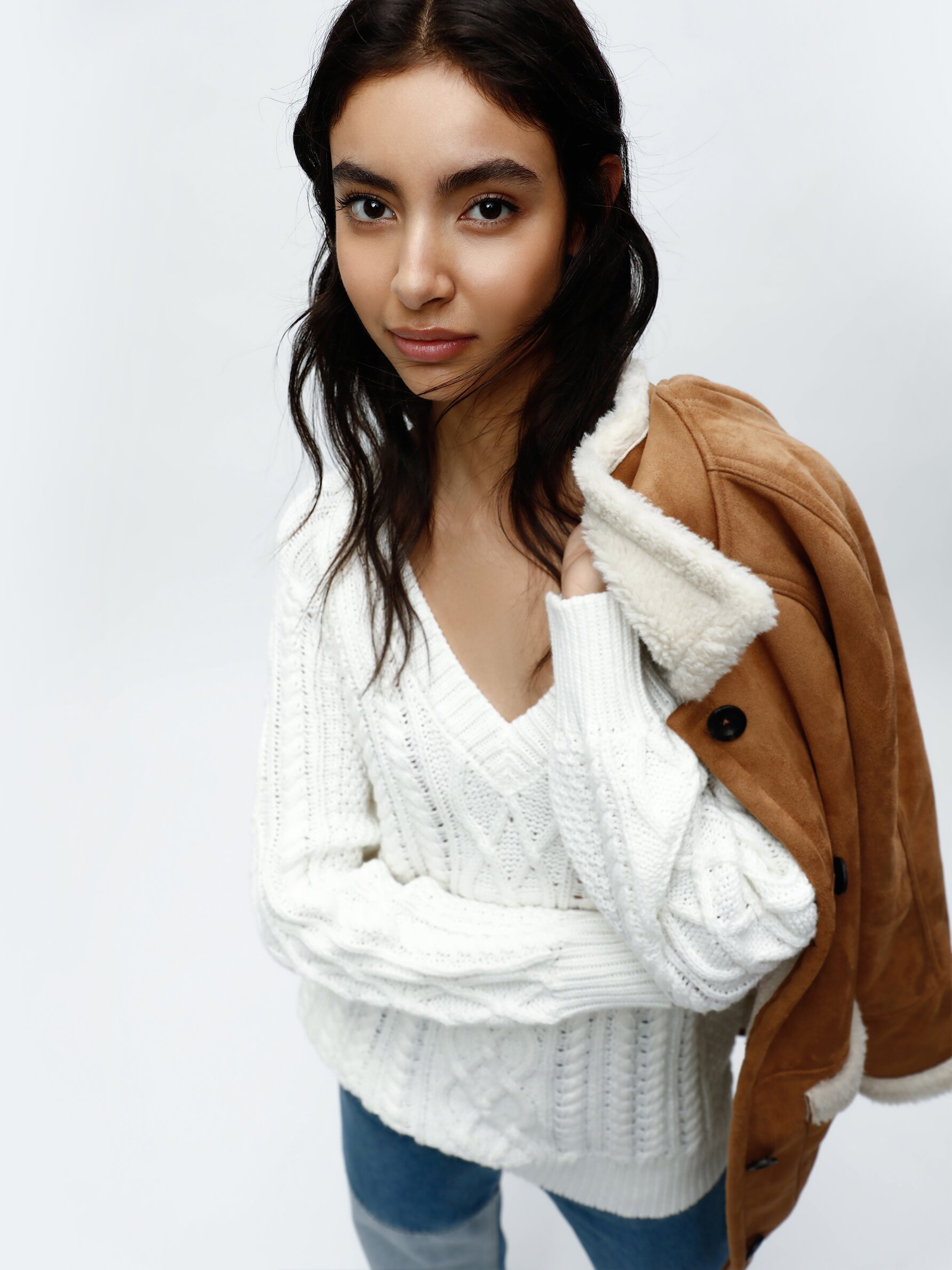 Cable knit sweater - Knit - CLOTHING - Woman 