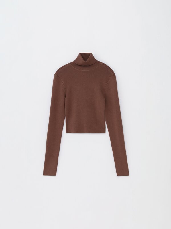 Cropped turtleneck sweater Wow! Prices Woman Lefties UAE ABU