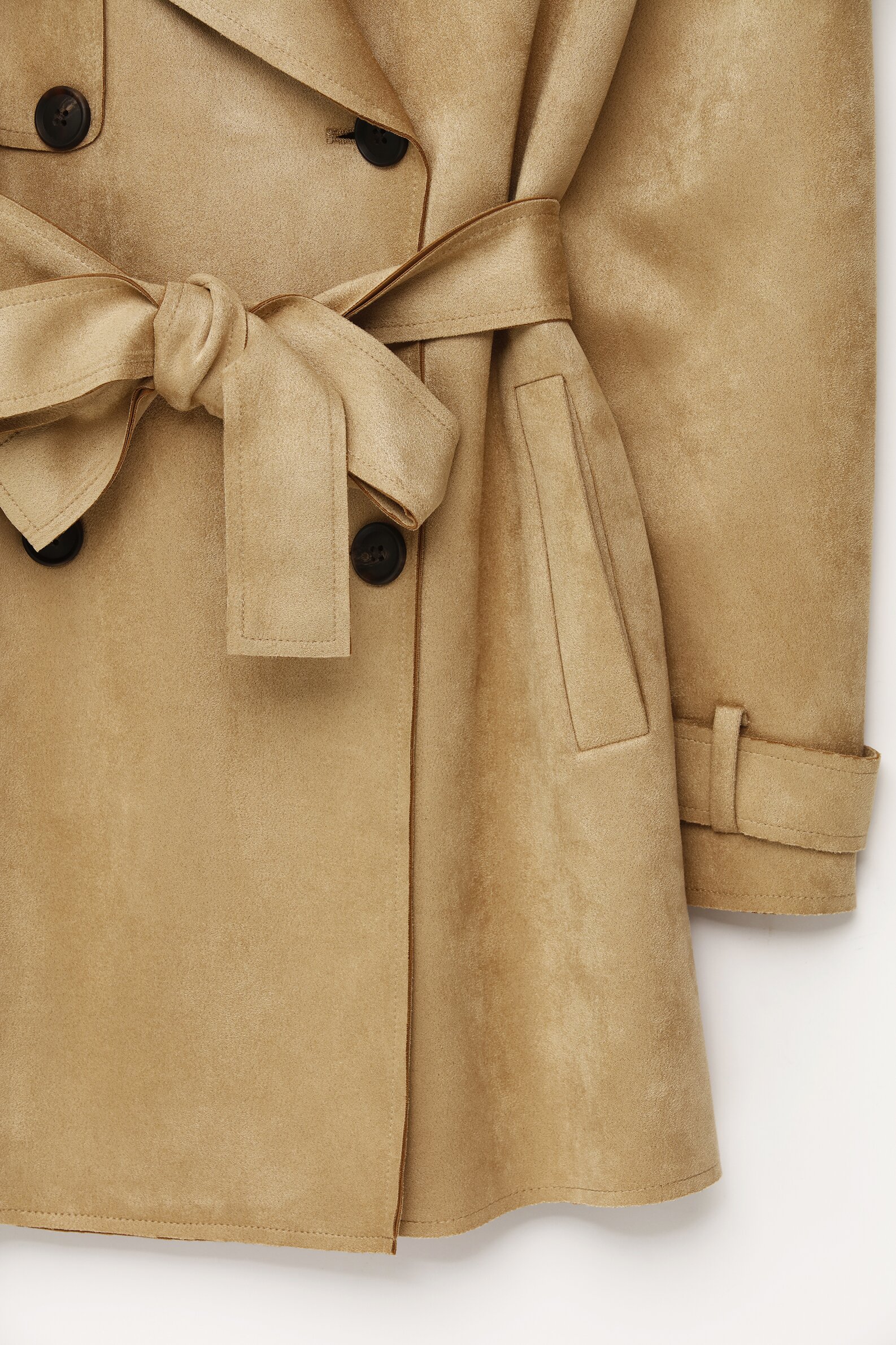 Faux suede hotsell trench coat