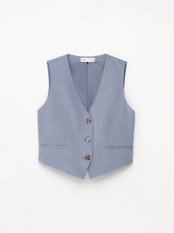Cropped gilet
