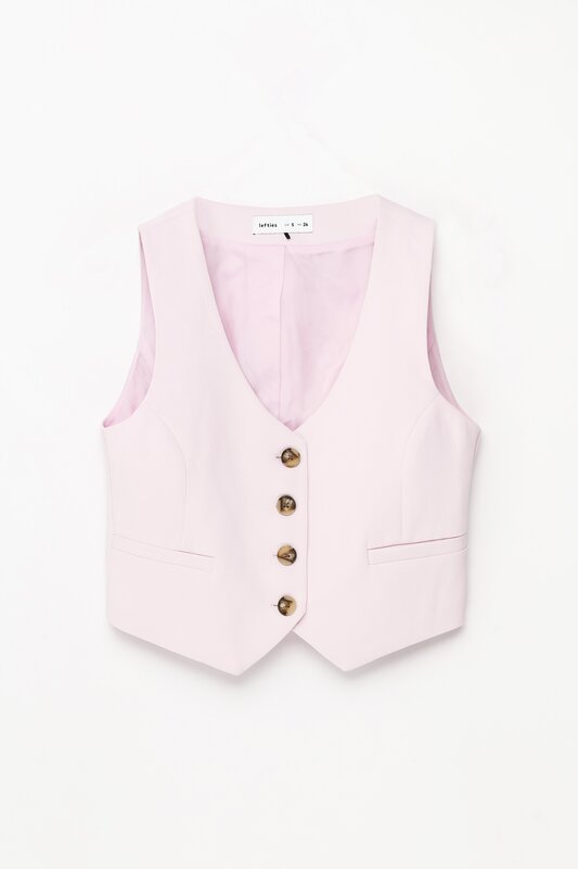 Textured buttoned waistcoat