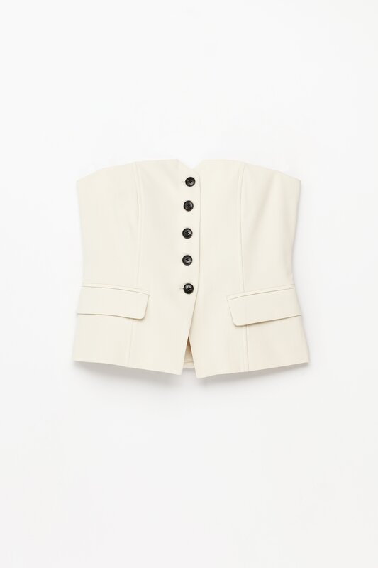 Tailored fit buttoned top