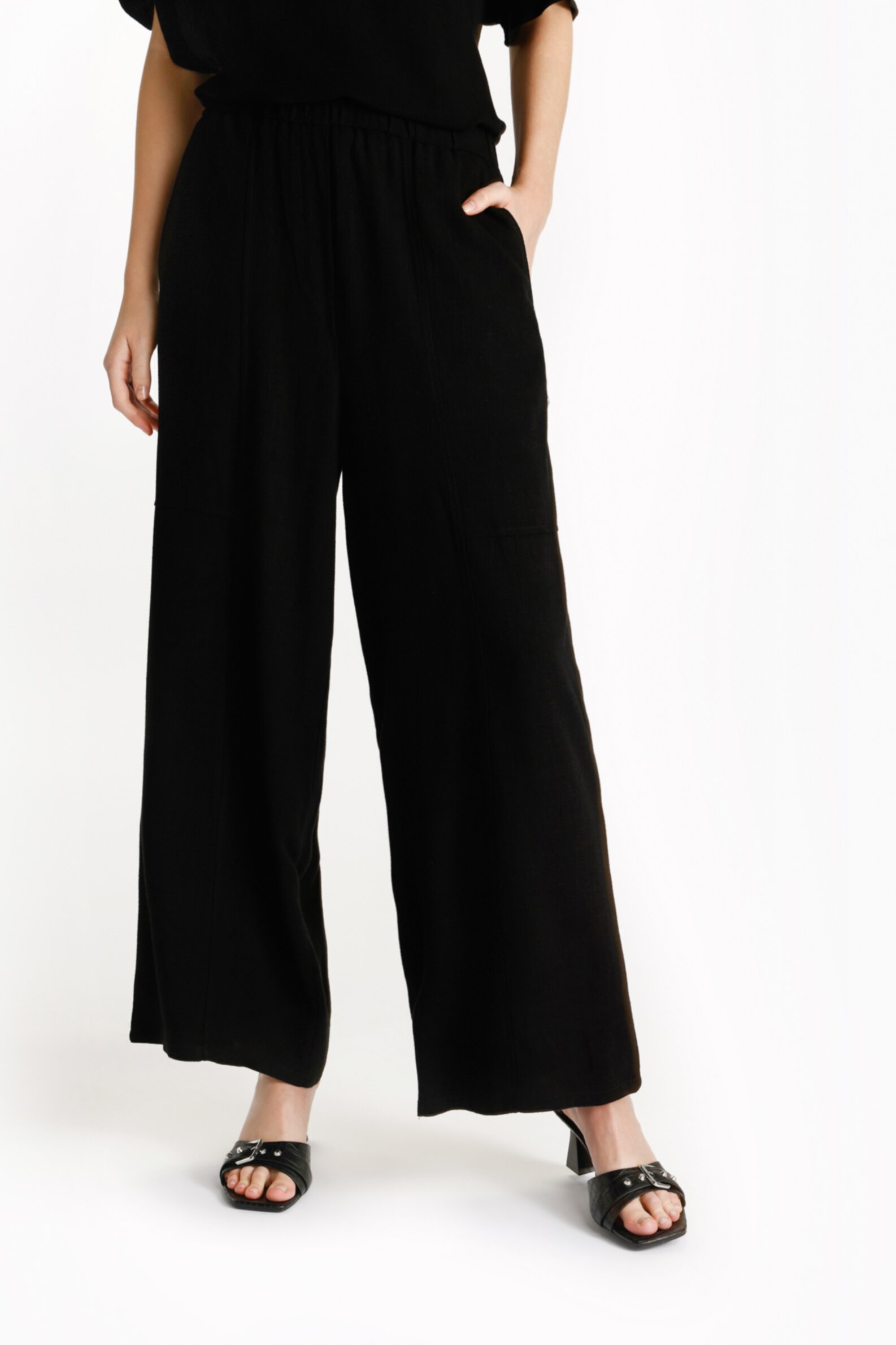 Buy Women Fern Print Wide Leg Trousers - Ladies Palazzo Pants Full Length  Smart Casual Work Holiday Vacation Flared High Rise Elasticated Waist 1940s  Trousers Online at desertcartINDIA