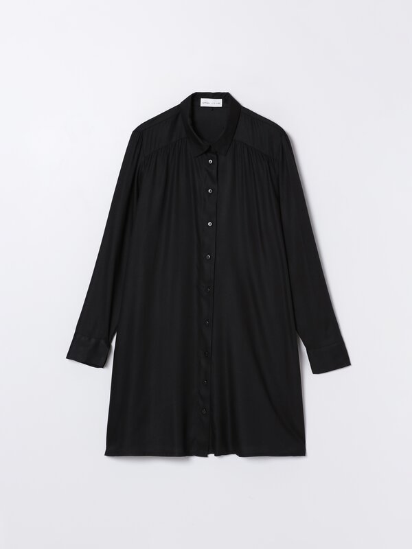 H&m black cheap shirt dress