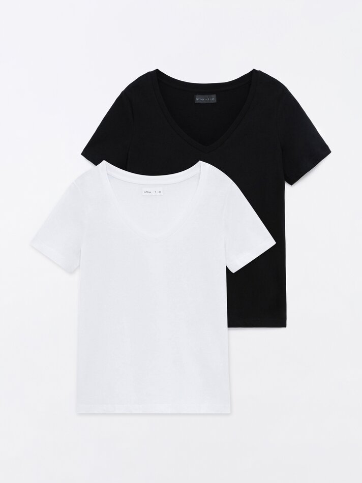 Pack de 2 camisetas básicas con cuello pico Packs Camisetas ROPA