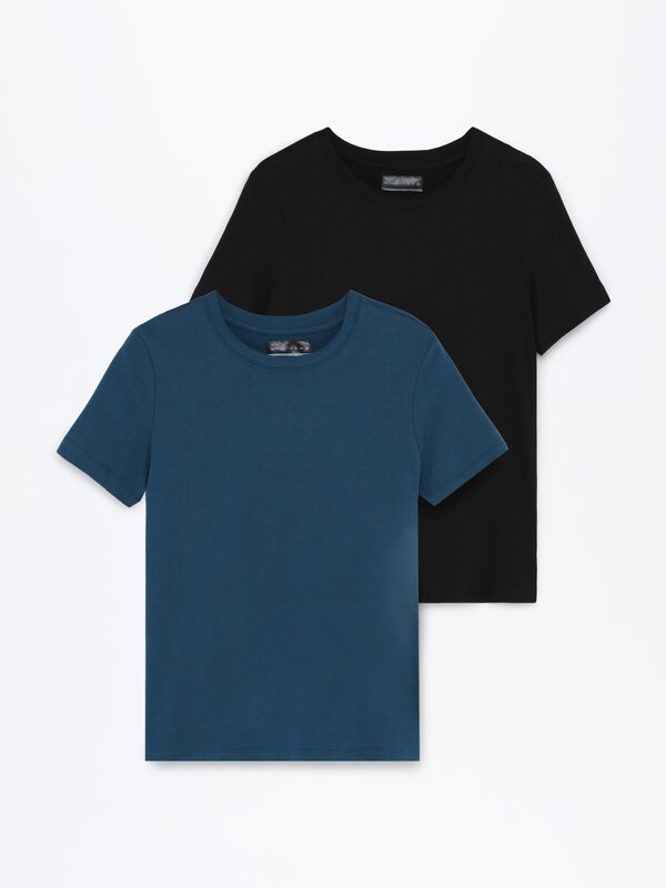 Pack of 2 basic round neck T-shirts
