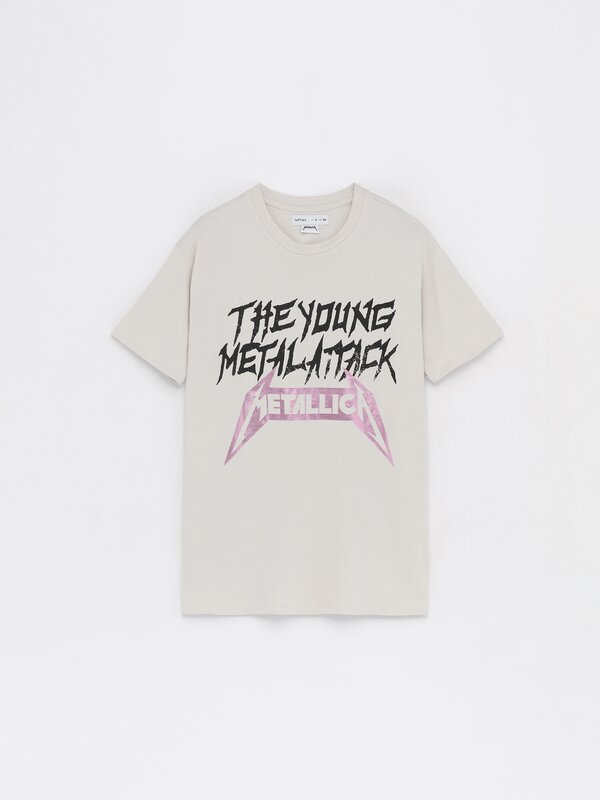 Pink metallica t outlet shirt