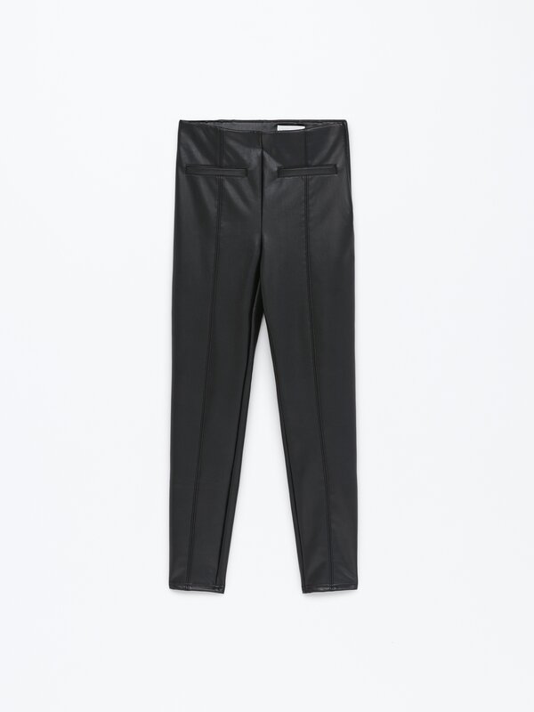 Zara best sale leather leggins