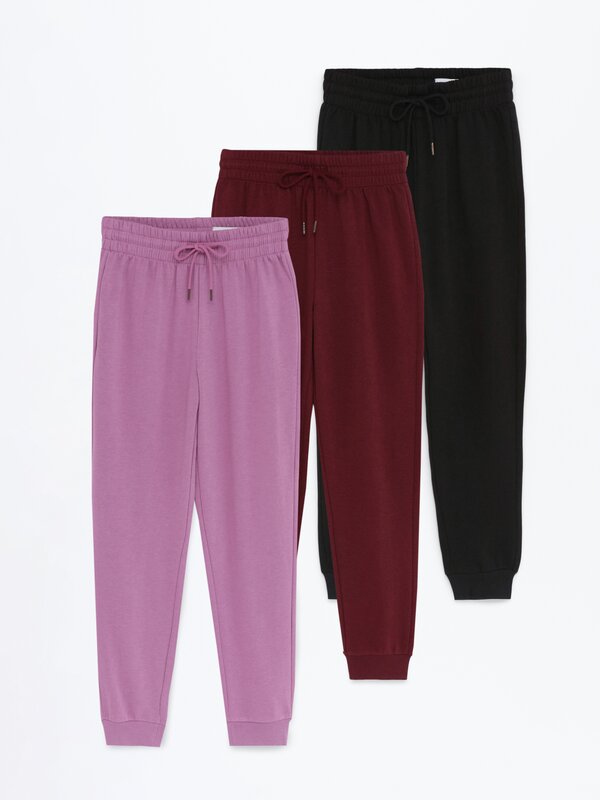 PACK OF 3 CONTRAST TRACKSUIT BOTTOMS