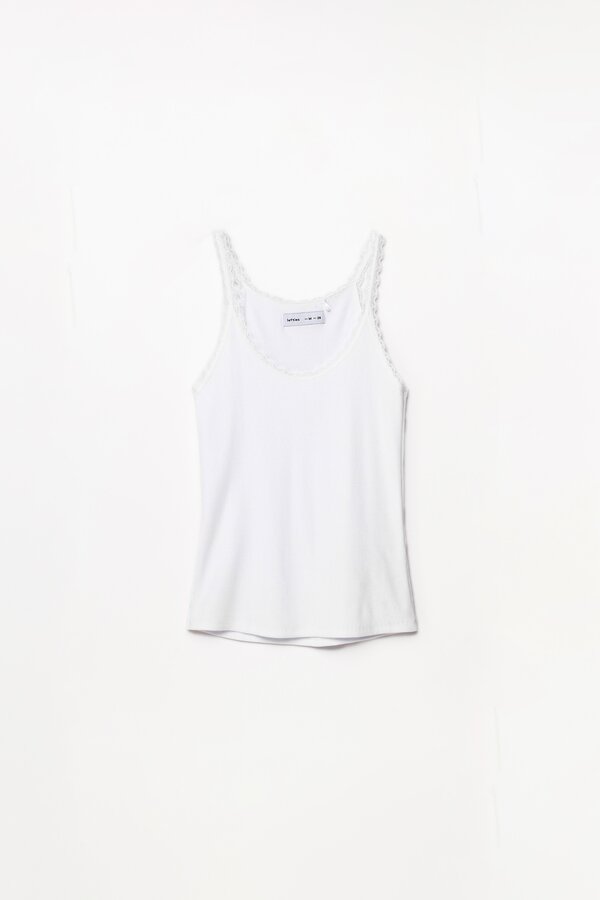 Lace-trimmed camisole
