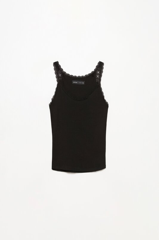 Lace-trimmed camisole