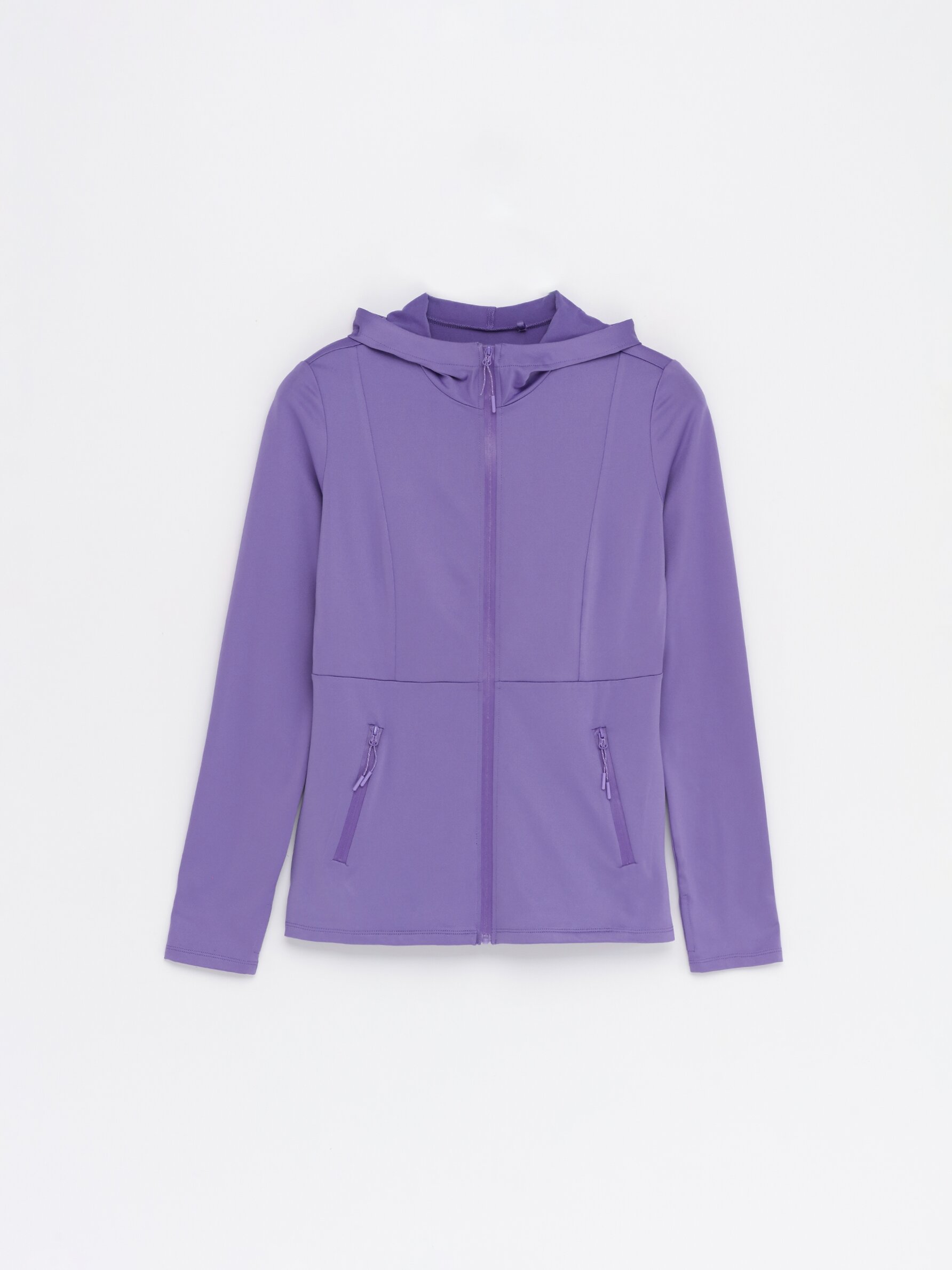 Women's Lulu Lemon Purple Thumb Hole Sleeves Zip Front Athletic Jacket S/M