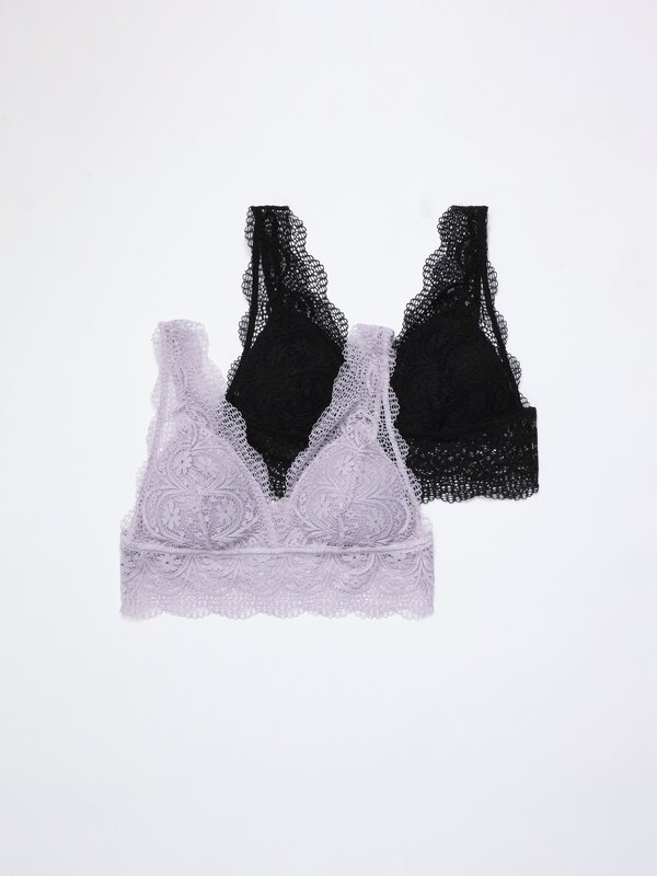 Pack of 2 lace bras