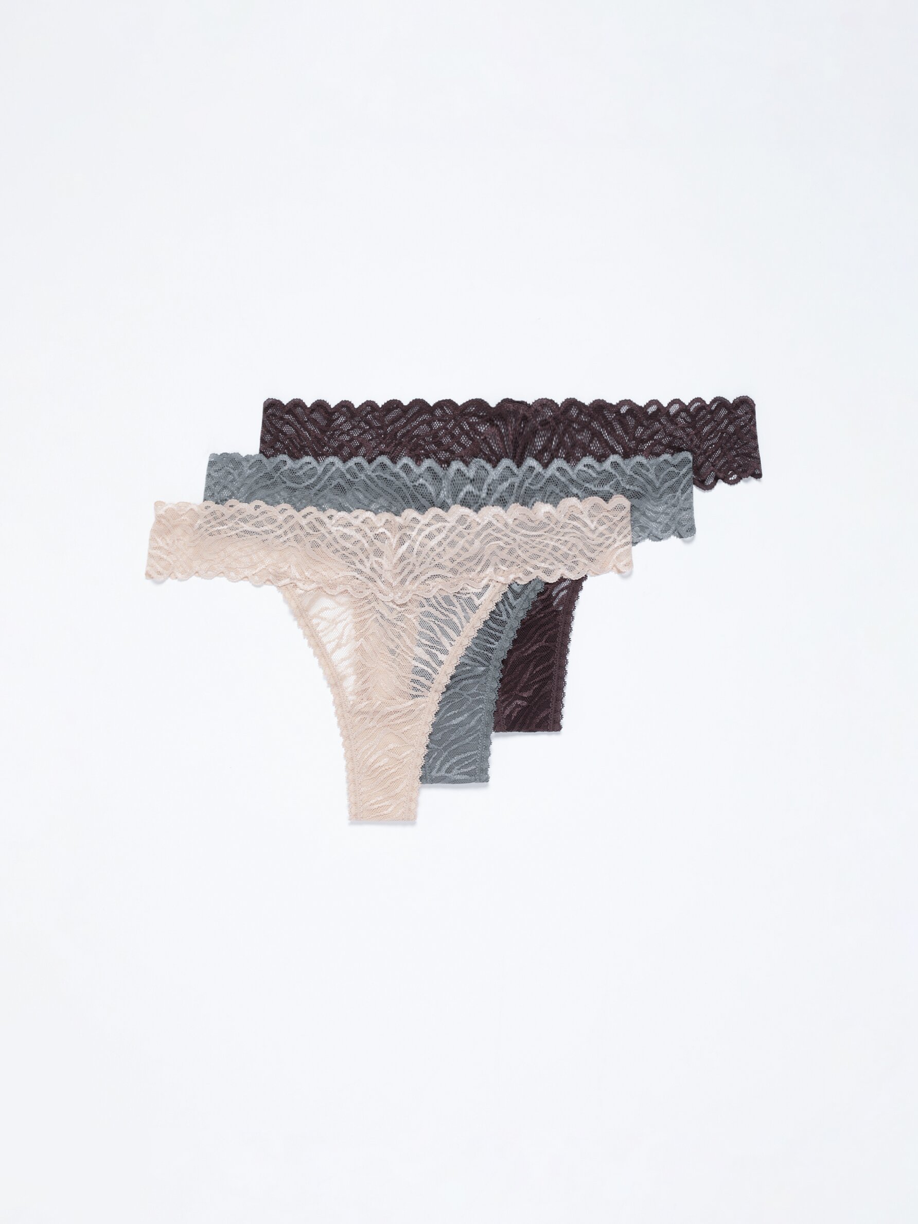 Pack of 3 assorted thongs - Briefs - Underwear - UNDERWEAR, PYJAMAS -  Woman 