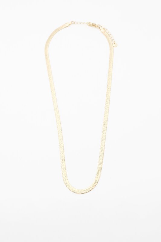 Long flat necklace