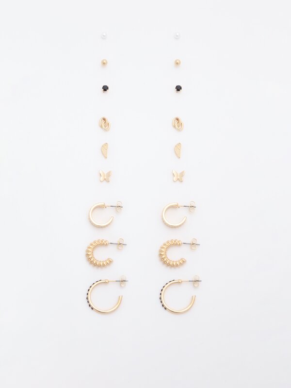 9-Pack of assorted earrings