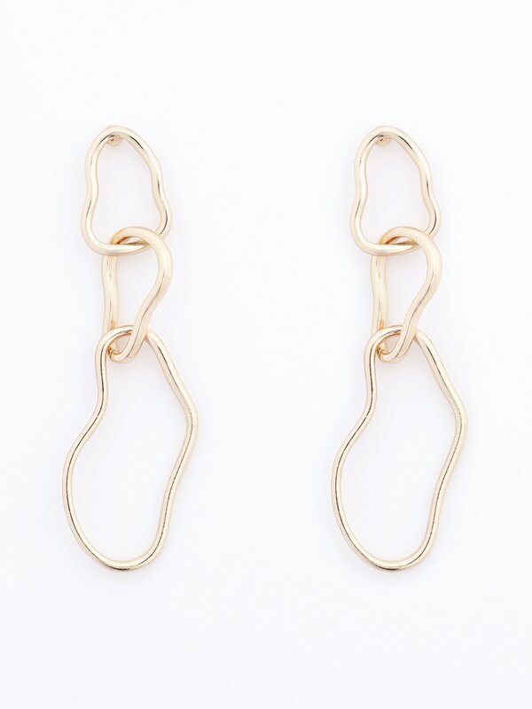 Gold-toned geometric earrings