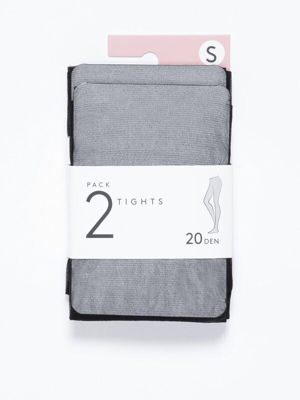 Pack of 2 pairs of tights. 20 den.