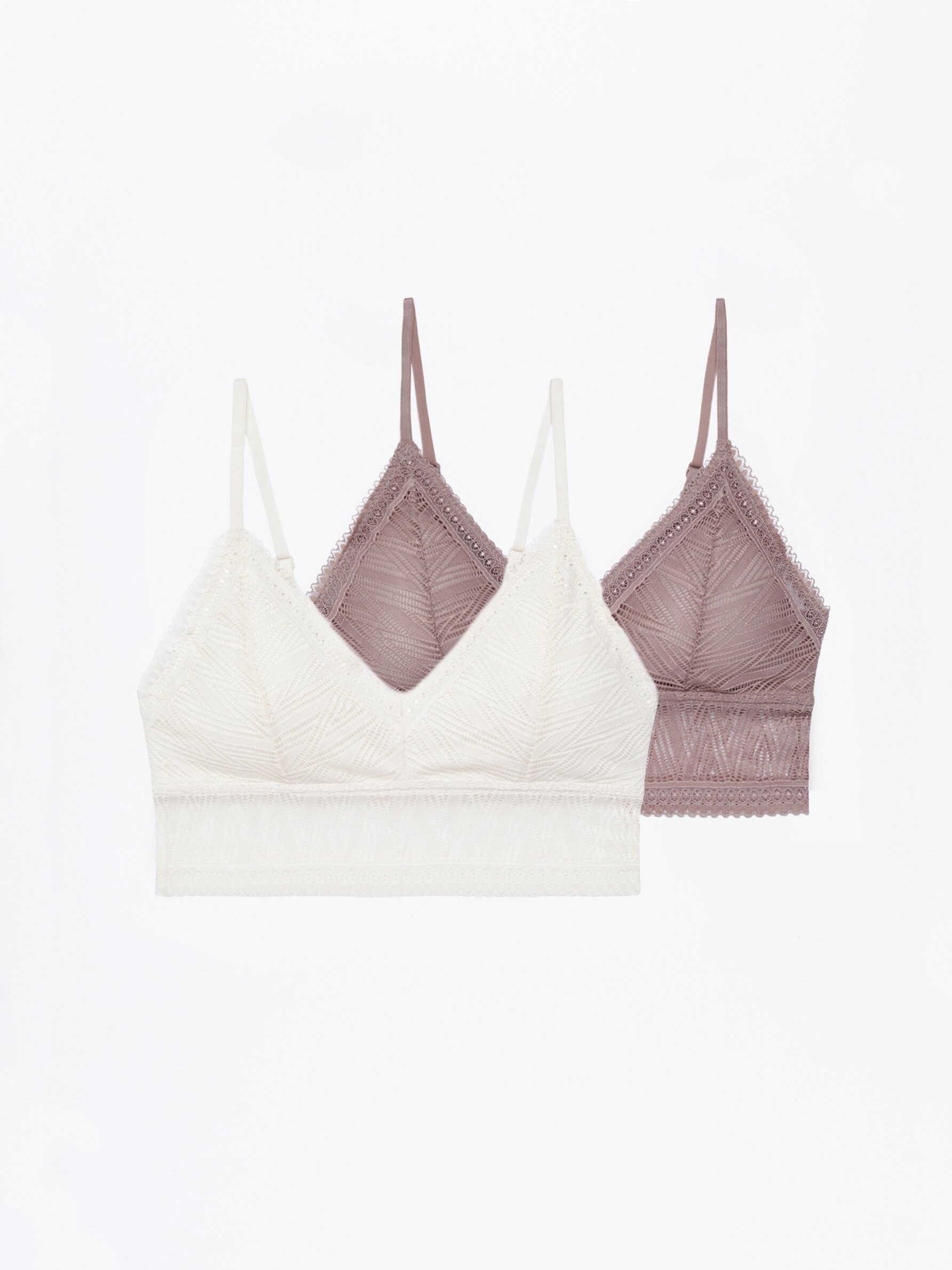 Pack of 2 lace bras - No underwire - Bras - Underwear - CLOTHING