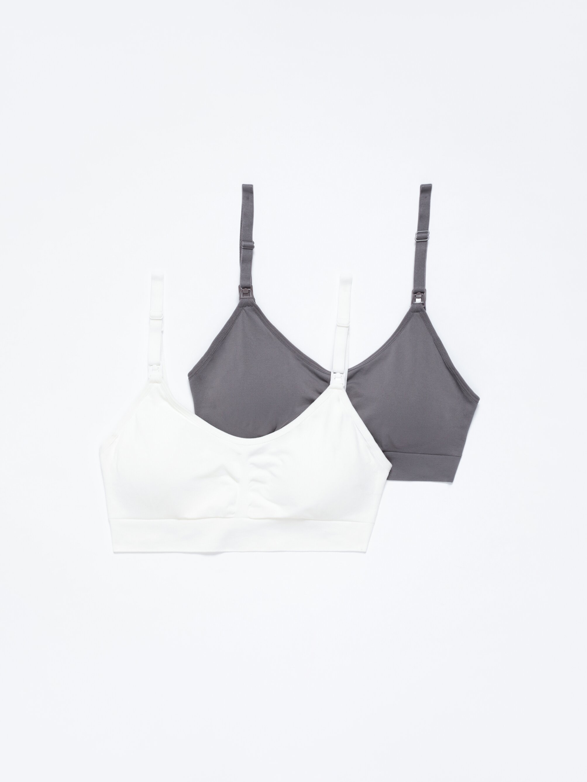 Pack of 2 ribbed nursing bras - Breastfeeding - Bras - Underwear - CLOTHING  - Woman 