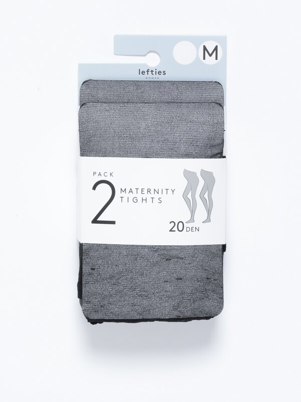 Pack of 2 pairs of maternity 20 denier tights. Maternity CLOTHING