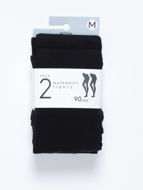Pack of 2 pairs of maternity 90 denier tights. Maternity CLOTHING