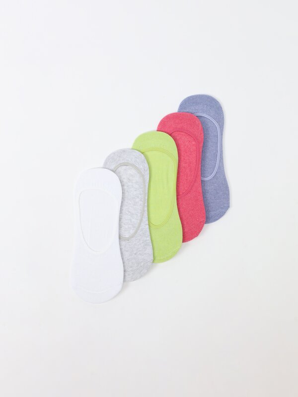 Pack de 5 pares de calcetíns tipo invisibles