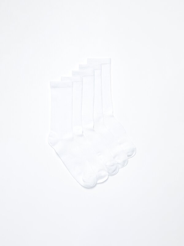 Pack of 5 pairs of long sports socks