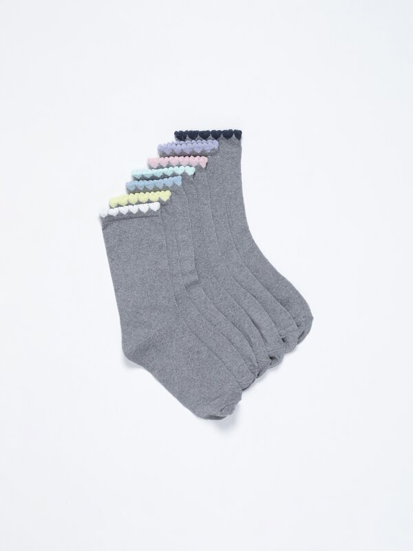 Pack of 7 pairs of long socks