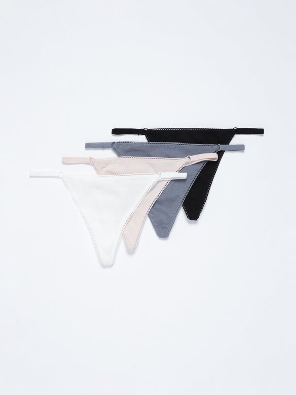 4-Pack of cotton thongs