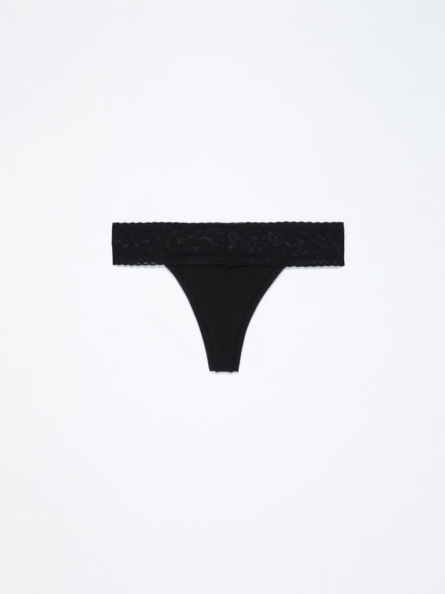 Pack of 3 thongs with lace trim Thong Brazilian briefs