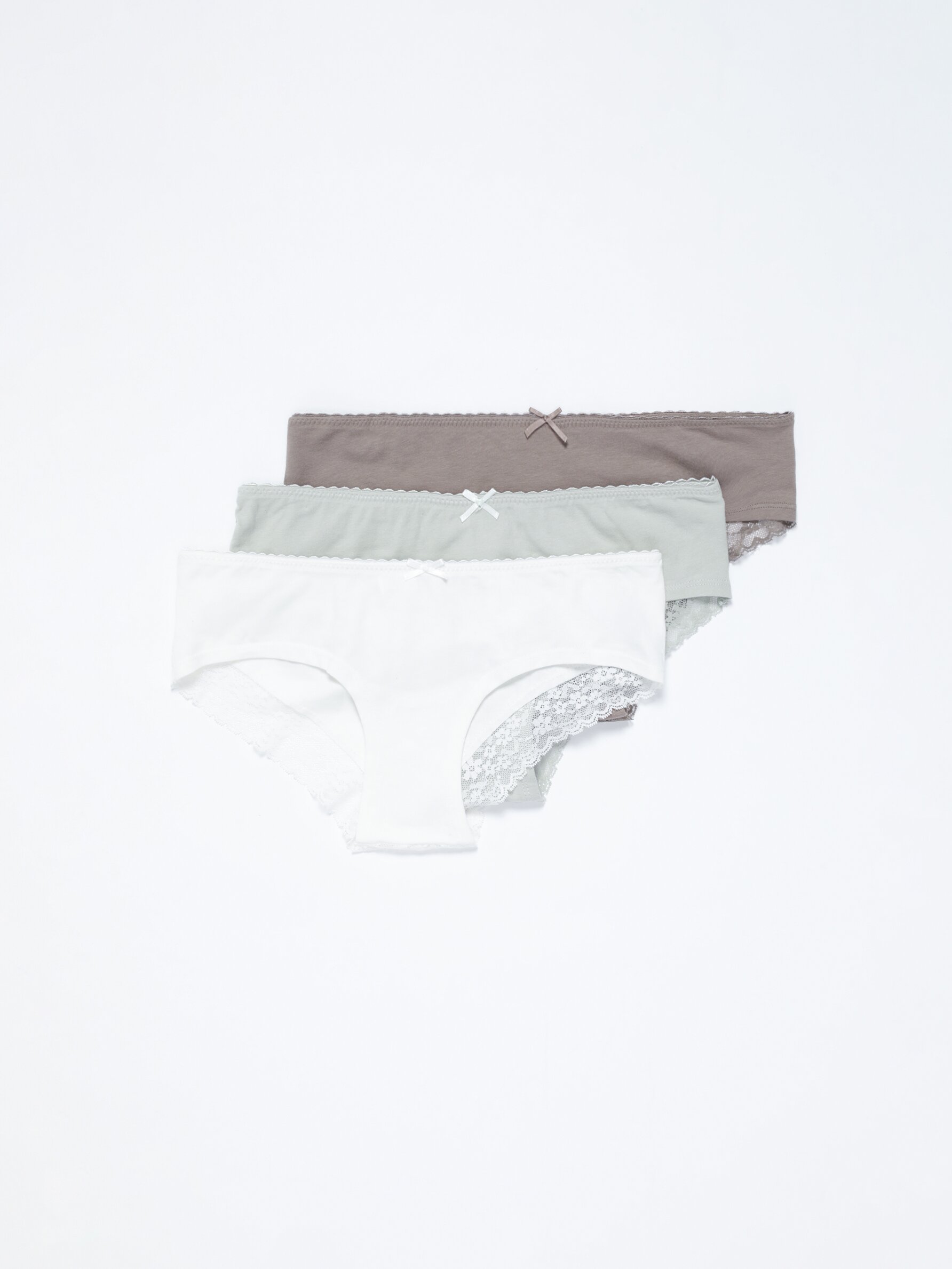 3-Pack Lace Trim Hipster Briefs