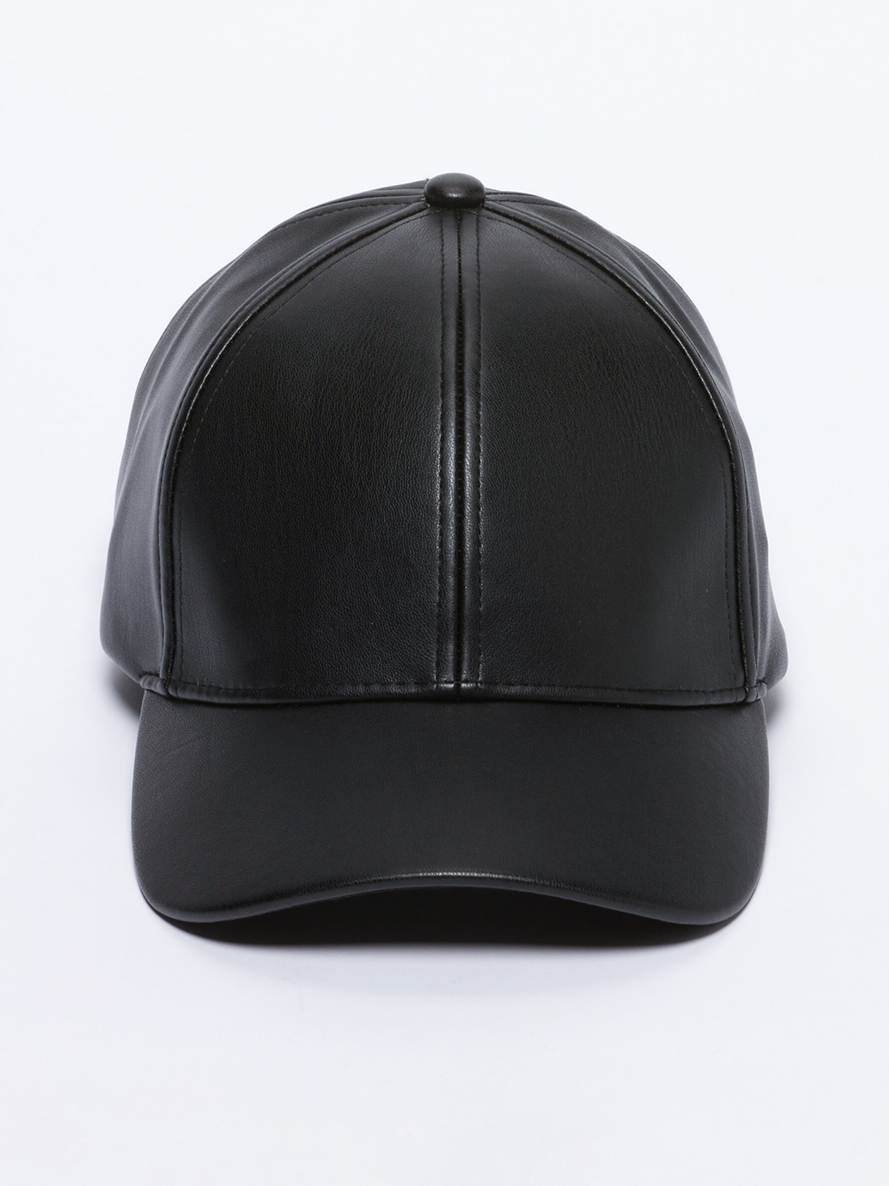 Black pleather sale cap