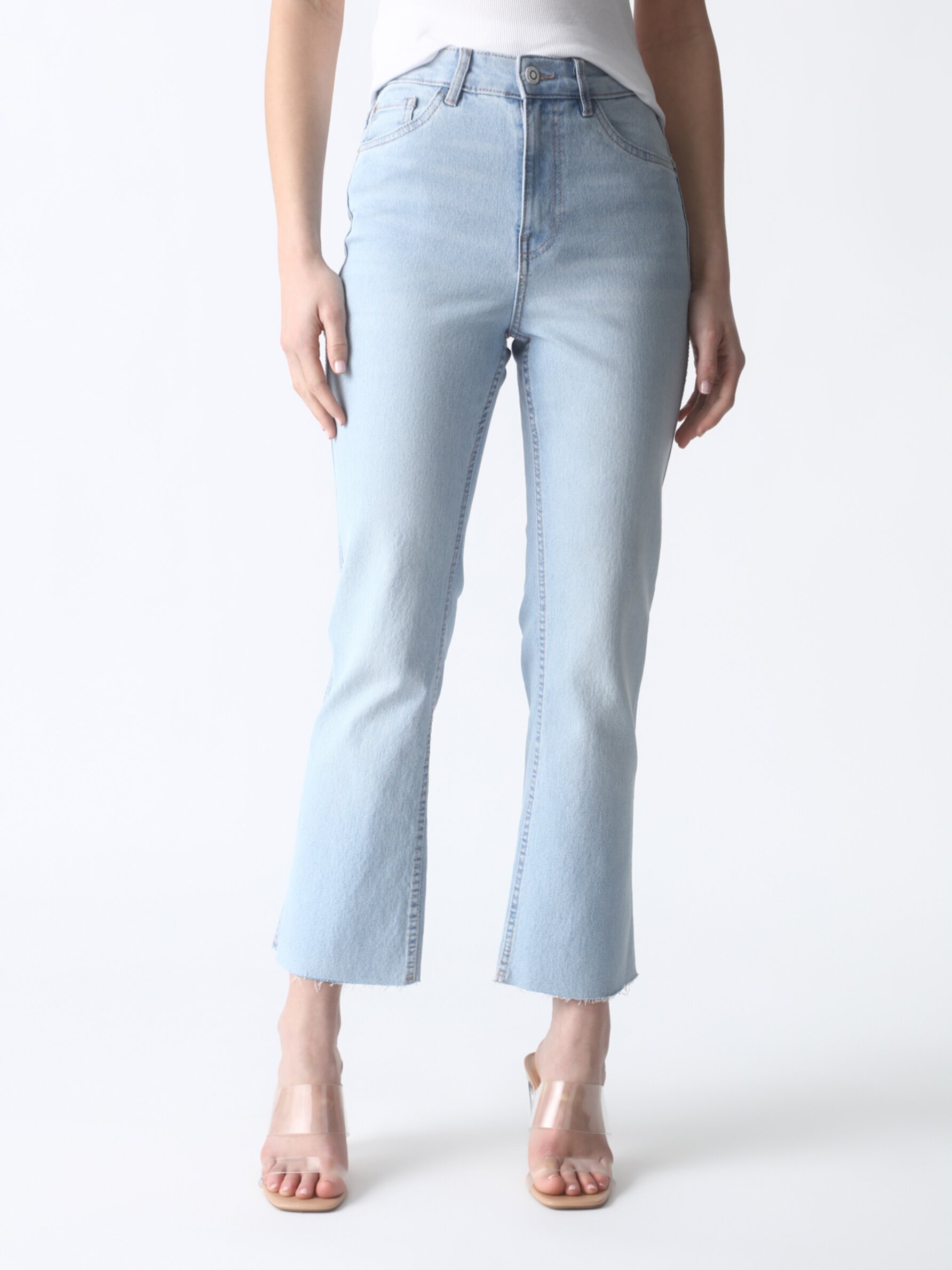 Mini flared jeans - Flared - Jeans - CLOTHING - Woman 