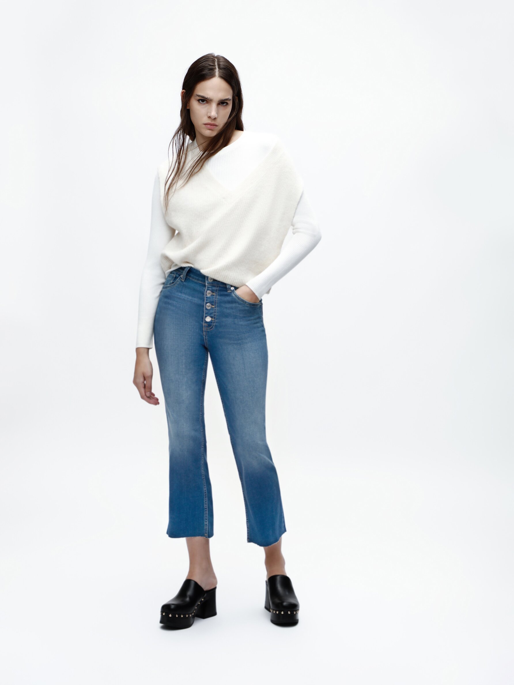 Mini on sale flare jeans