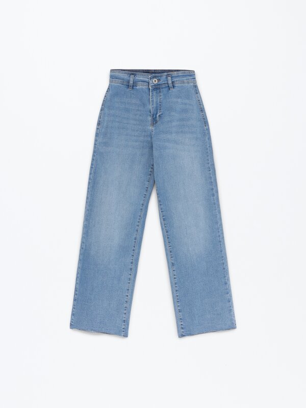 Jeans culotte elástico