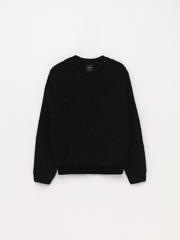 Jersey de chenilla negro