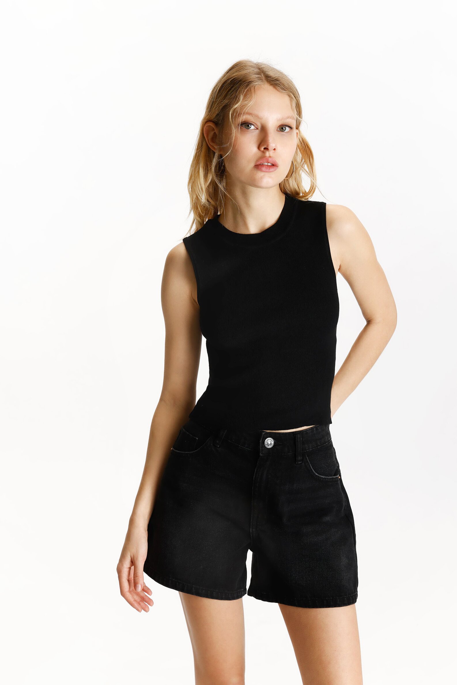 Basic knit top cheap